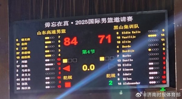 🏀赛前热身  赛-山东队84-71击败黑山集训队 陈培东14分 陶汉林13分